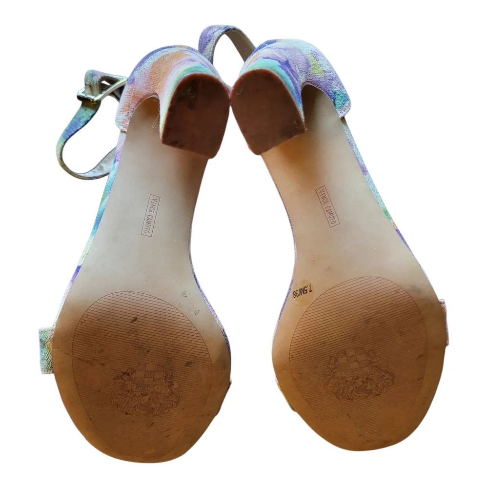 Vince Camuto Pink and Green Heels with Modern Design - Size 7.5